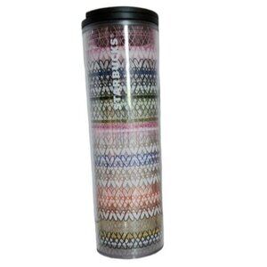 2017 Starbucks Tumbler Travel Cup Mug 16 oz Rainbow Hearts Twist Lid COLD HOT